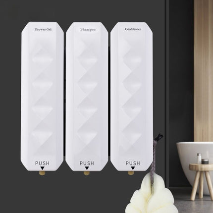 Biały designerski dozownik mydła naścienny