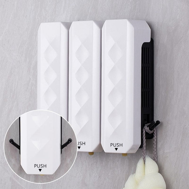 Biały designerski dozownik mydła naścienny