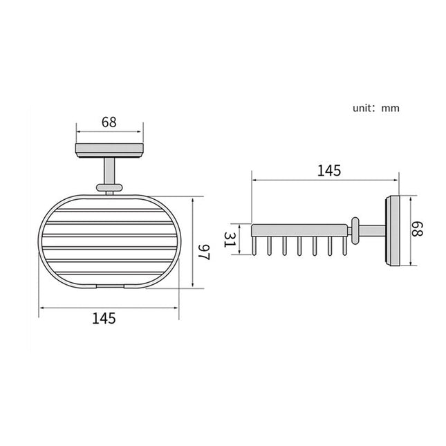 Mosiężny koszyk na mydło ścienny