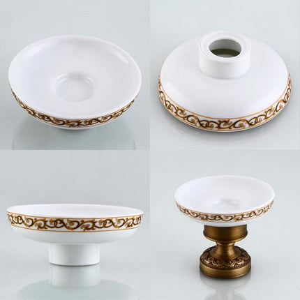 Miedziana mydelniczka stojąca w stylu retro