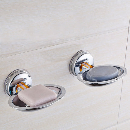 Okrągła mydelniczka na przyssawkę chromowana.