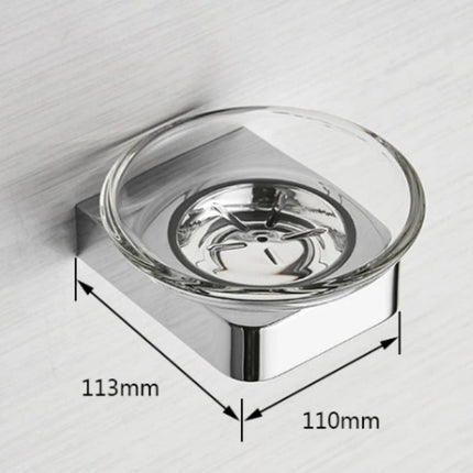 Mała okrągła mydelniczka ścienna chromowana