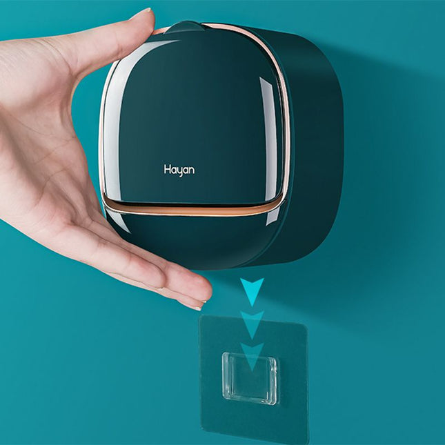 Nowoczesna mydelniczka naścienna z pokrywką