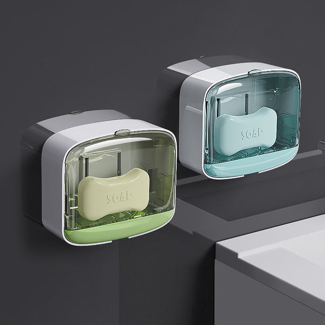 Zamykane pudełko na mydło ścienne samoprzylepne