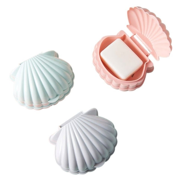 Podróżna mydelniczka w kształcie muszli