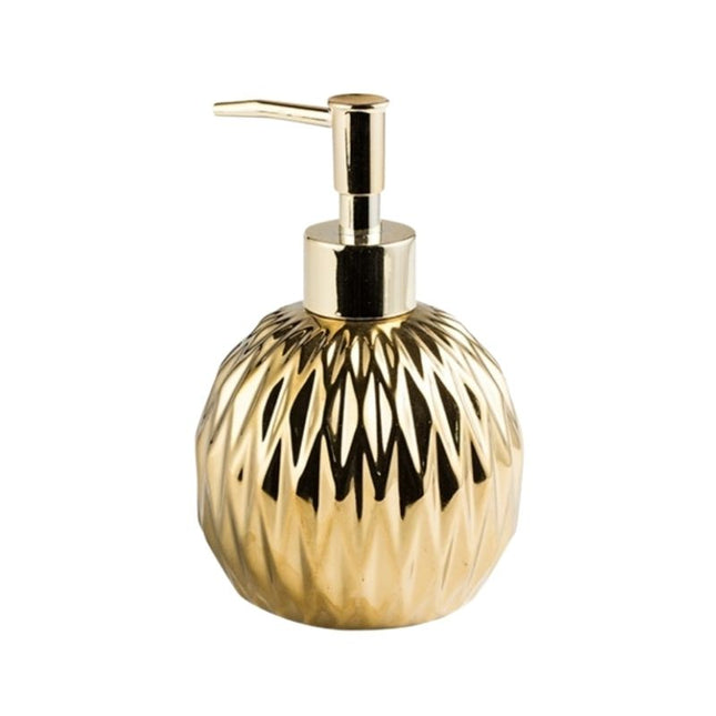 Złoty ozdobny dozownik do mydła glamour.
