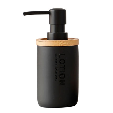 Dozownik na mydło z bambusową pompką.