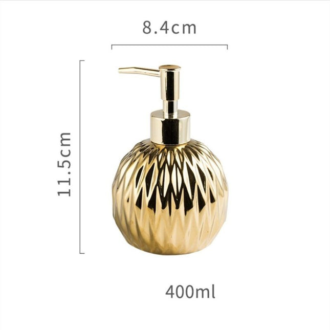 Designerski złoty dozownik do mydła