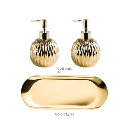 Designerski złoty dozownik do mydła
