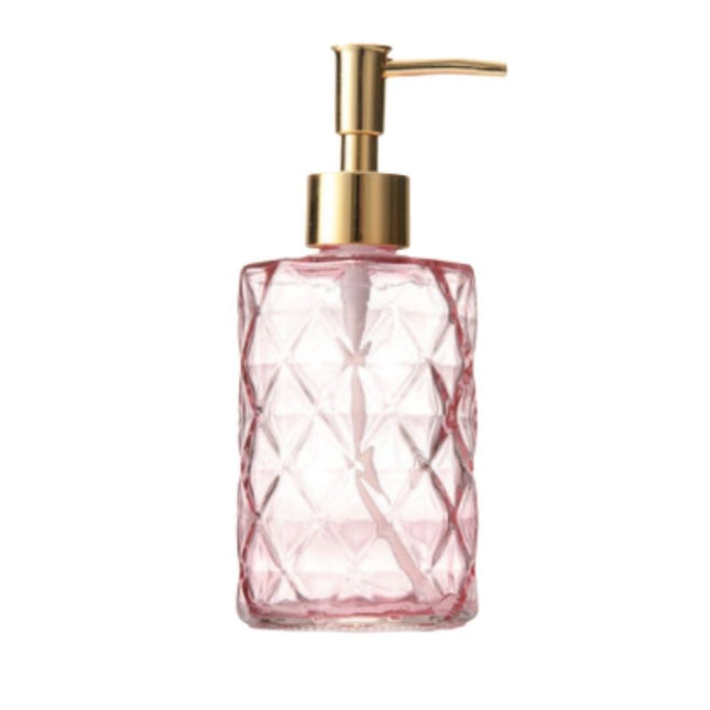 Elegancki szklany dozownik na mydło.