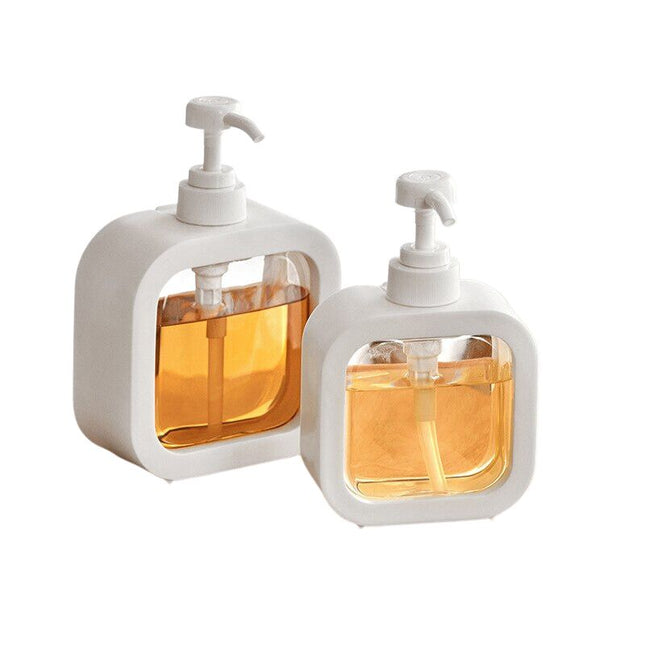 Nowoczesny biały dozownik do mydła