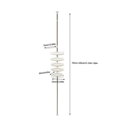Teleskopowa półka narożna pod prysznic