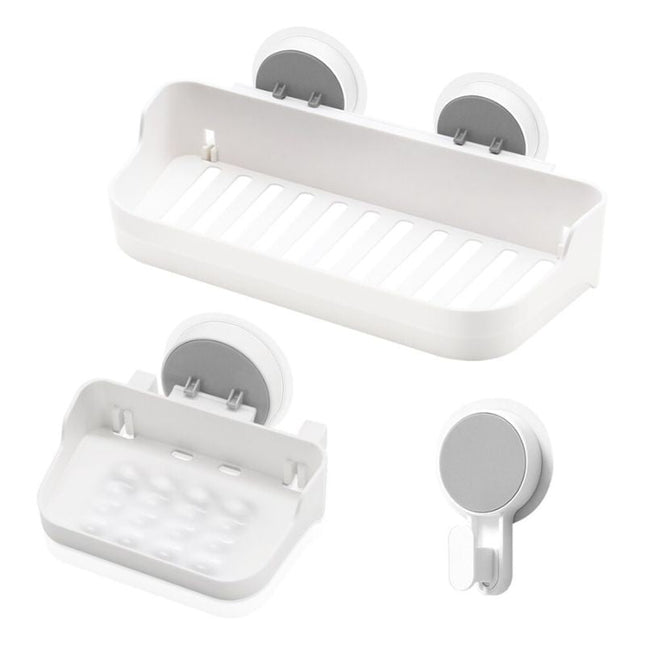 Wielofunkcyjna półka prysznicowa na przyssawki.