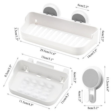 Wielofunkcyjna półka prysznicowa na przyssawki.