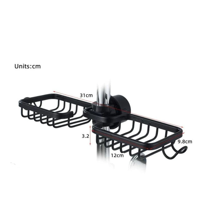 Podwójny koszyk prysznicowy na baterię