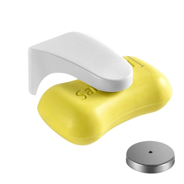 Biały magnetyczny uchwyt ścienny na mydło