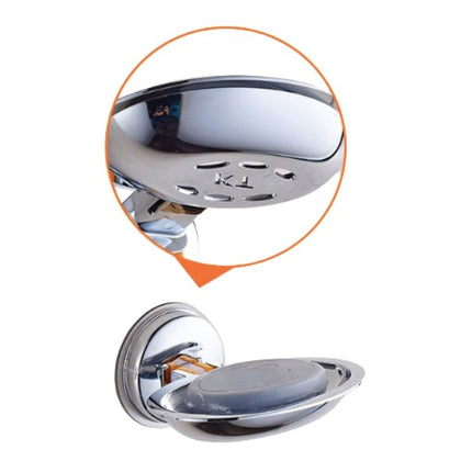 Okrągła mydelniczka na przyssawkę chromowana.