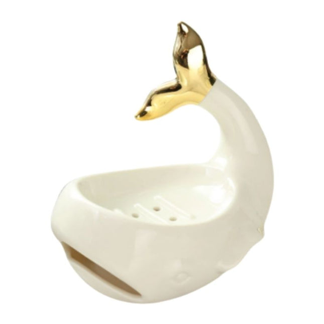 Ceramiczna mydelniczka w kształcie wieloryba