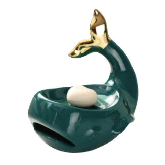 Ceramiczna mydelniczka w kształcie wieloryba