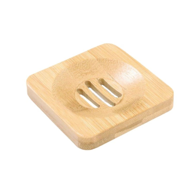 Kwadratowa mydelniczka z drewna bambusowego