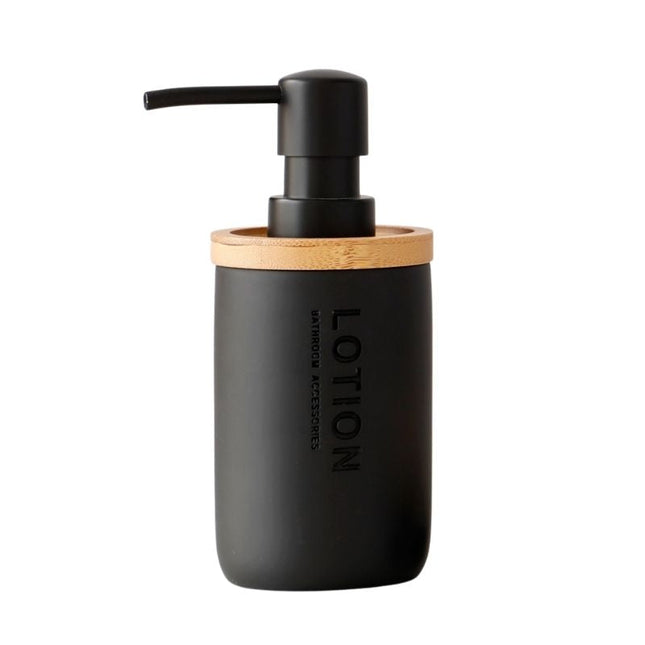 Czarna mydelniczka z wkładem bambusowym