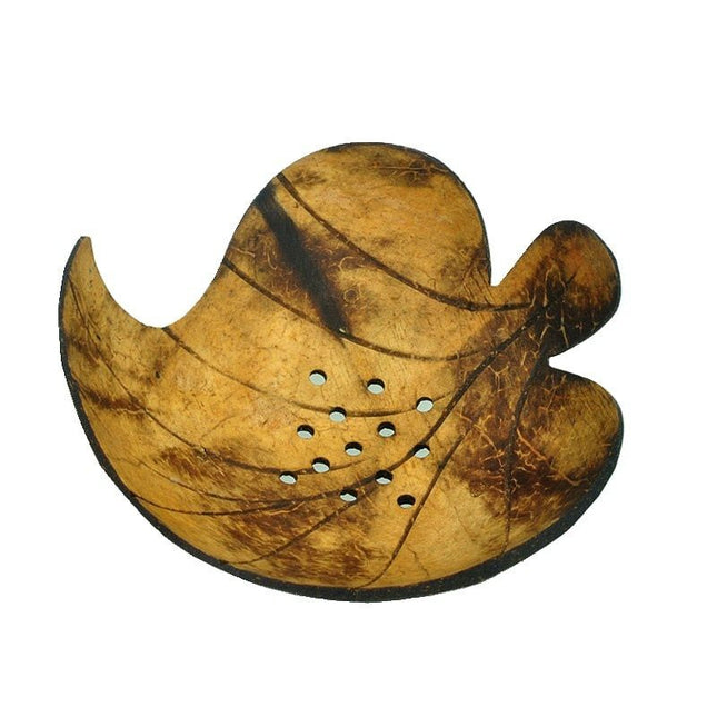 Mydelniczka z łupiny kokosa kształt liścia