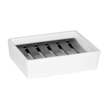 Mydelniczka ceramiczna ze stalowym ociekaczem