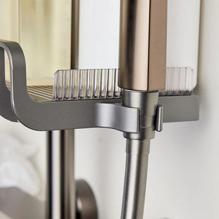 Mydelniczka na drążek prysznicowy regulowana