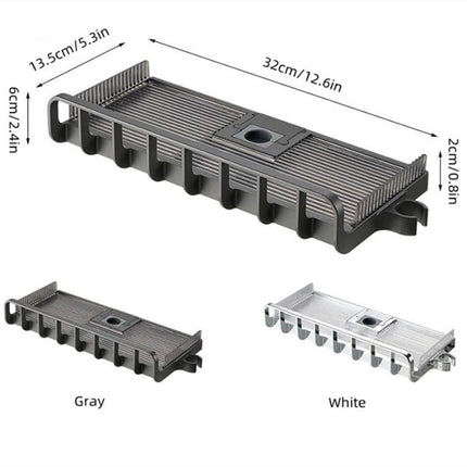Mydelniczka na drążek prysznicowy regulowana