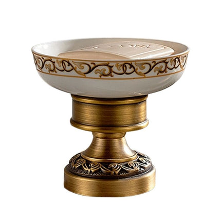 Miedziana mydelniczka stojąca w stylu retro