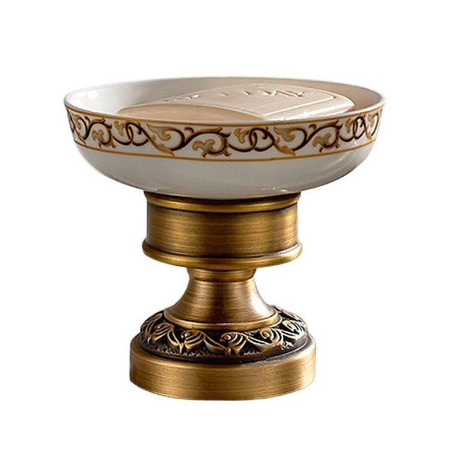 Miedziana mydelniczka stojąca w stylu retro