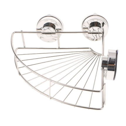 Narożna półka prysznicowa montowana na przyssawki.