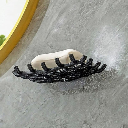 Oryginalna mydelniczka ścienna z odpływem