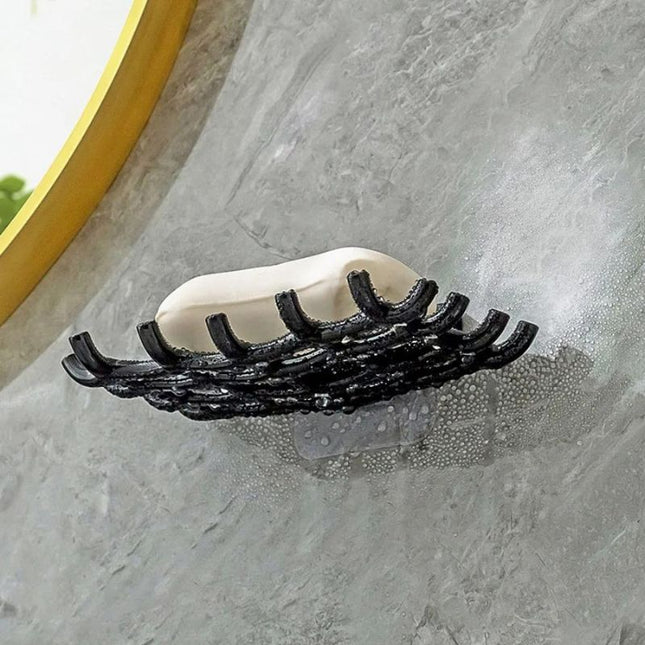 Oryginalna mydelniczka ścienna z odpływem