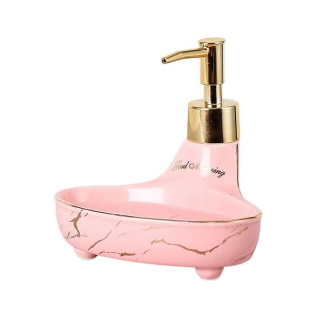 Dozownik z mydelniczką efekt marmuru.