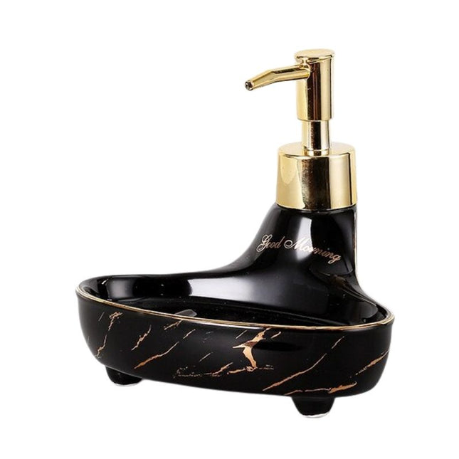 Dozownik z mydelniczką efekt marmuru.