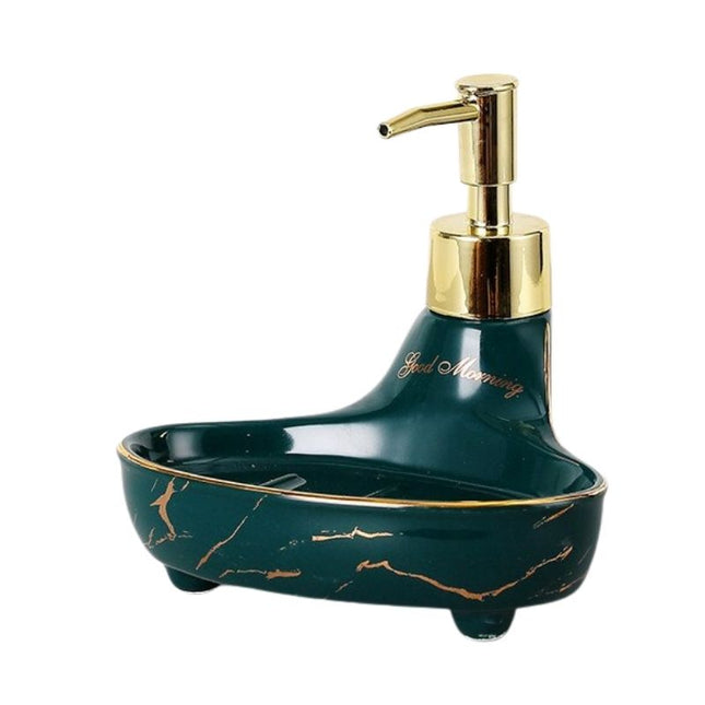 Dozownik z mydelniczką efekt marmuru.