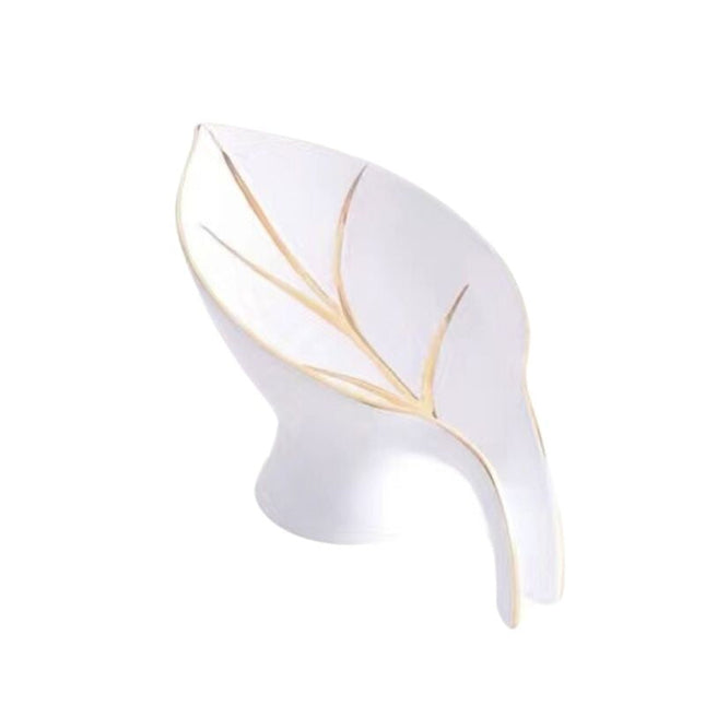 Ozdobna mydelniczka ceramiczna w kształcie liścia