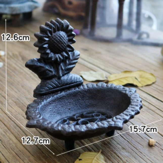 Żeliwna mydelniczka retro w kształcie krowy