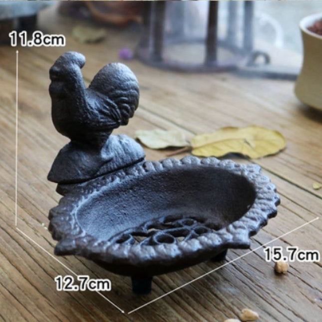 Żeliwna mydelniczka retro w kształcie krowy