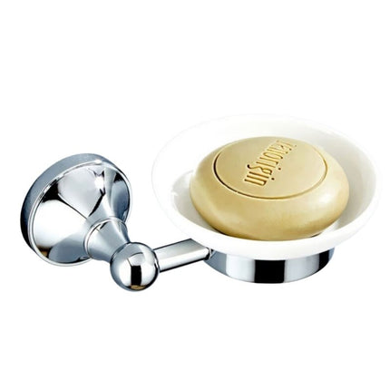 Mosiężna mydelniczka z ceramiczną miseczką