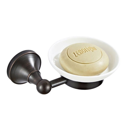 Mosiężna mydelniczka z ceramiczną miseczką