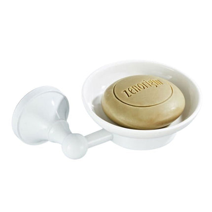 Mosiężna mydelniczka z ceramiczną miseczką