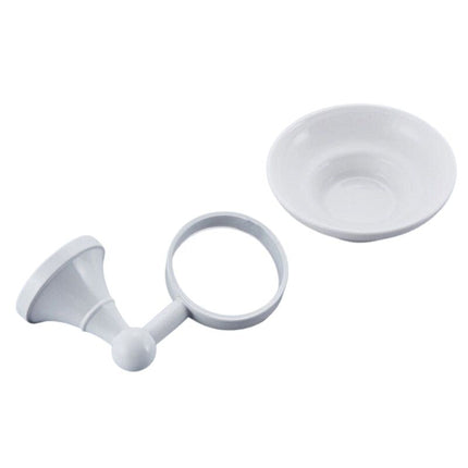 Mosiężna mydelniczka z ceramiczną miseczką