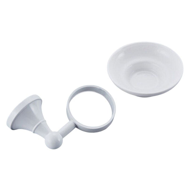 Mosiężna mydelniczka z ceramiczną miseczką