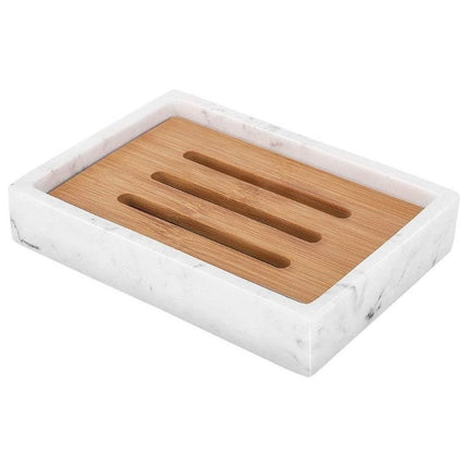 Mydelniczka marmurowa z bambusową kratką