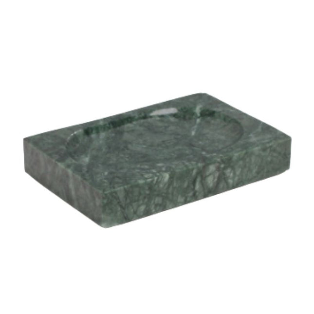 Zielona mydelniczka z naturalnego marmuru.