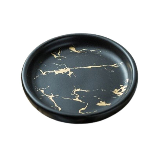 Okrągła podstawka na mydło efekt marmuru.