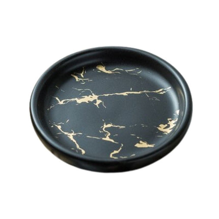 Okrągła podstawka na mydło efekt marmuru.