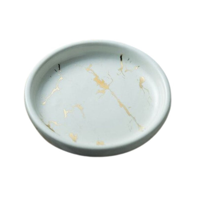 Okrągła podstawka na mydło efekt marmuru.